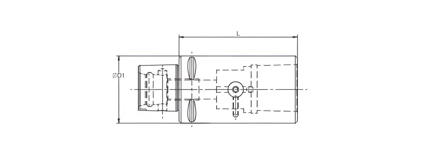 Polygonal Taper T5 X T5 Front Clamping Extension Adaptor Dia 50 L 75 (Compatible with Capto® Style C5)